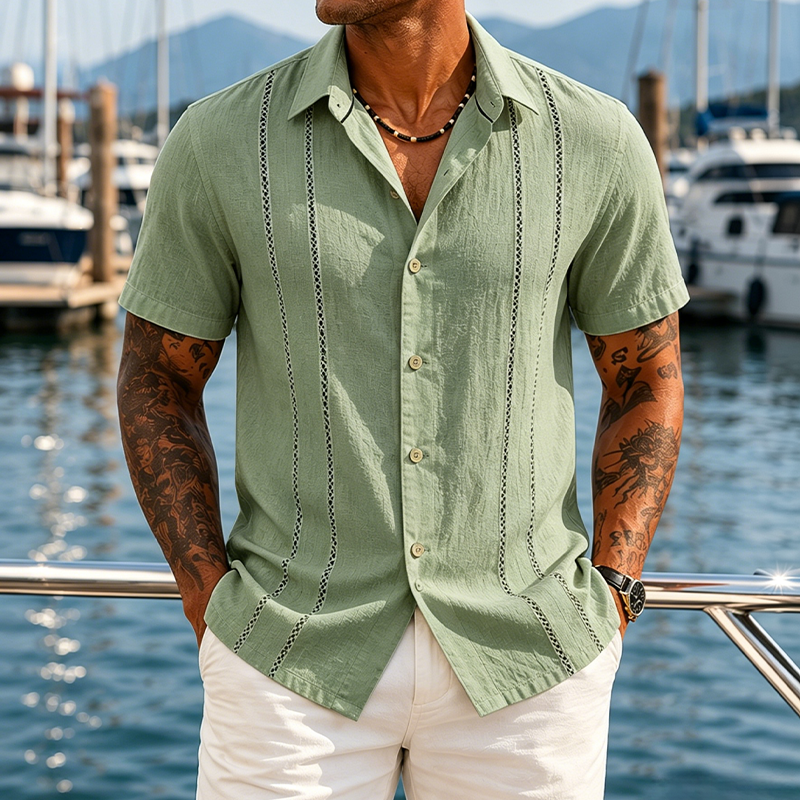 Mivanity Casual Cuban Guayabera Shirt