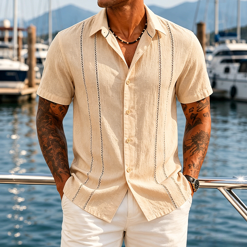 Mivanity Casual Cuban Guayabera Shirt