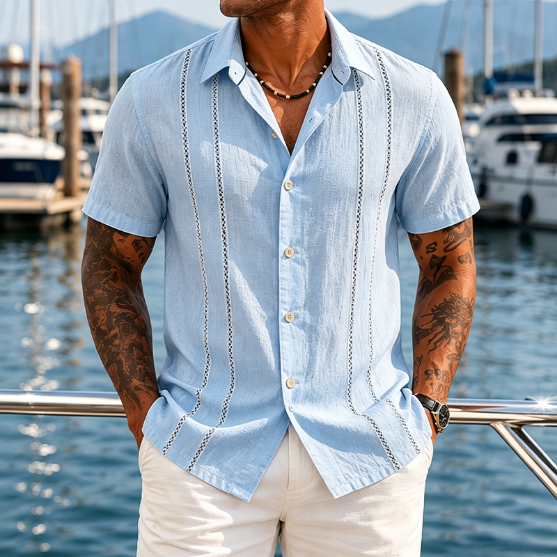 Mivanity Casual Cuban Guayabera Shirt