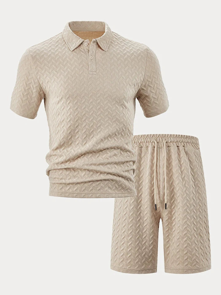 Mivanity Casual Jacquard Textured Matching Sets