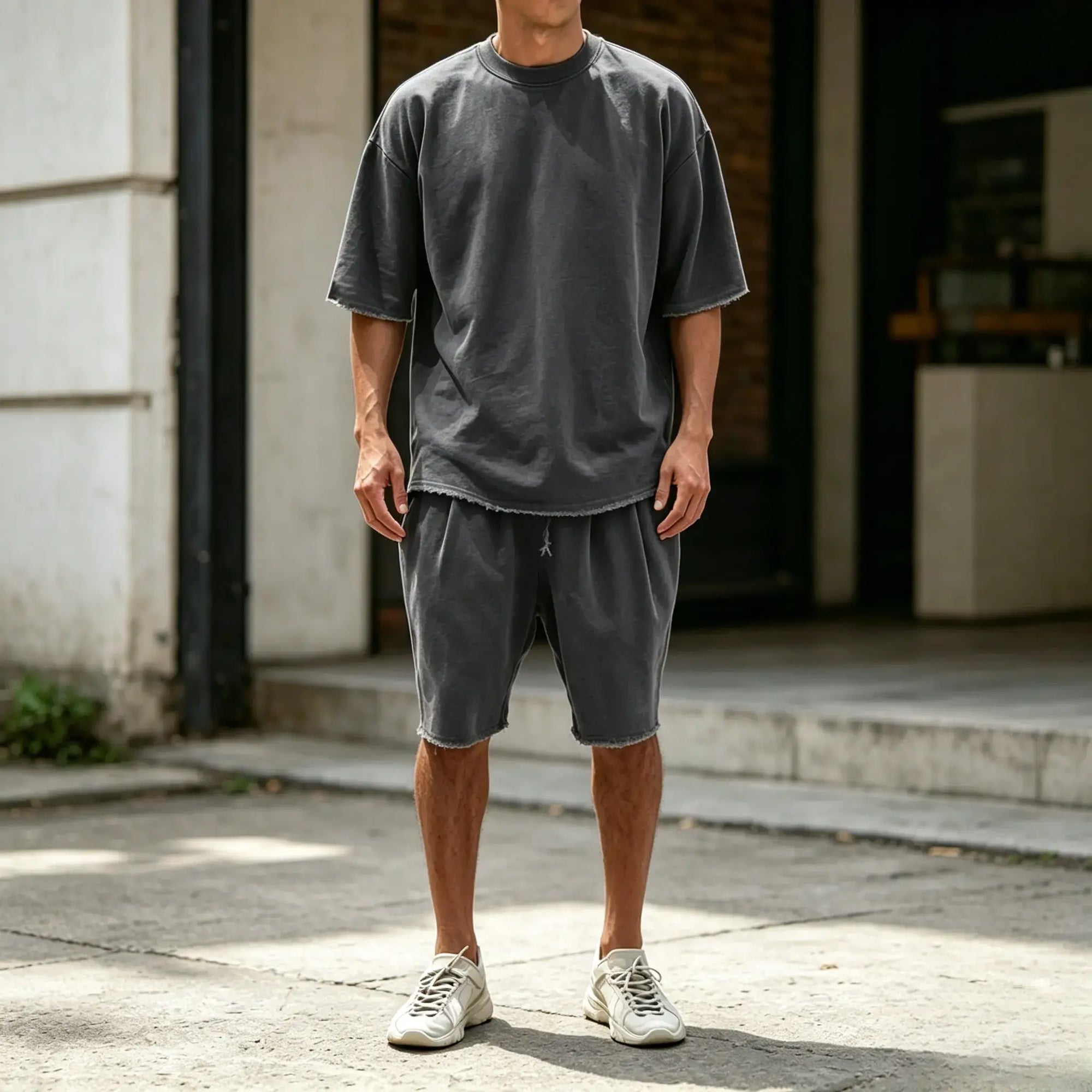 Mivanity Casual Loose Fit Solid Sports Sets