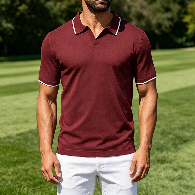 Mivanity Casual Old Money Knit Polo Shirts