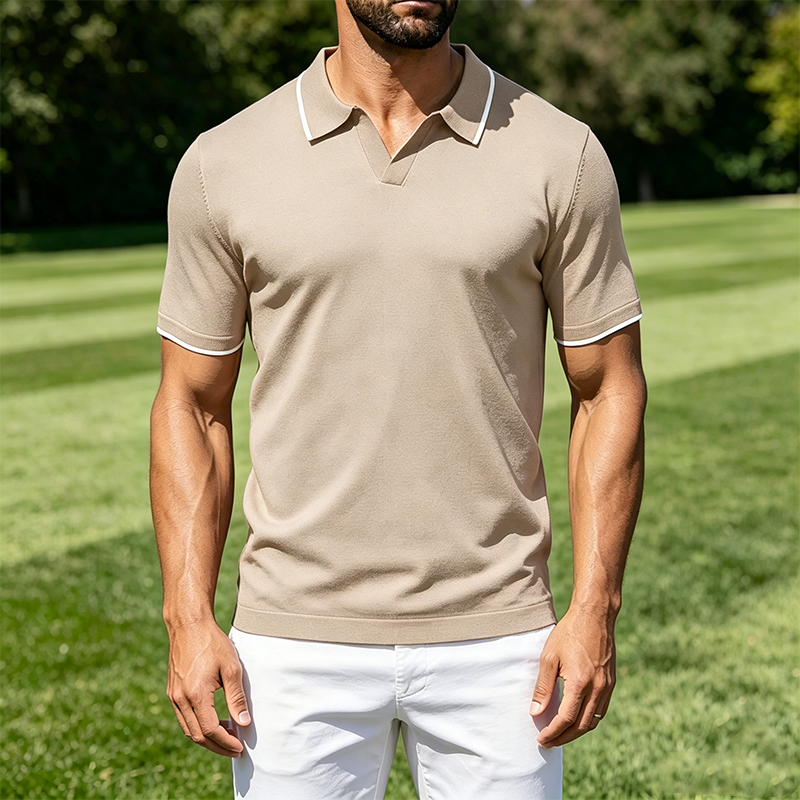 Mivanity Casual Old Money Knit Polo Shirts