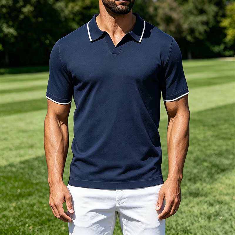 Mivanity Casual Old Money Knit Polo Shirts