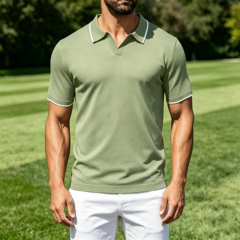 Mivanity Casual Old Money Knit Polo Shirts