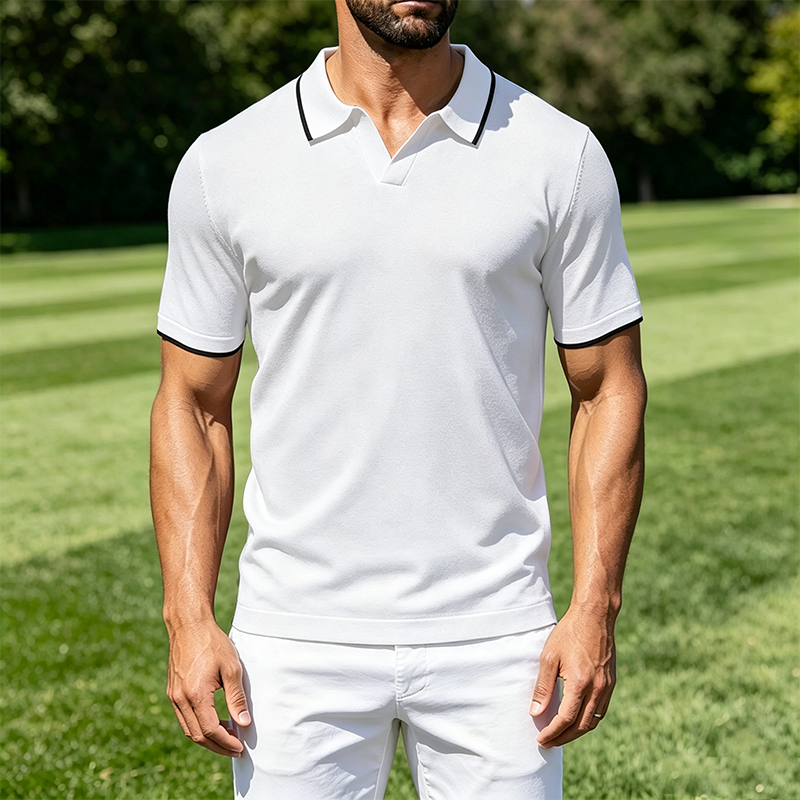 Mivanity Casual Old Money Knit Polo Shirts