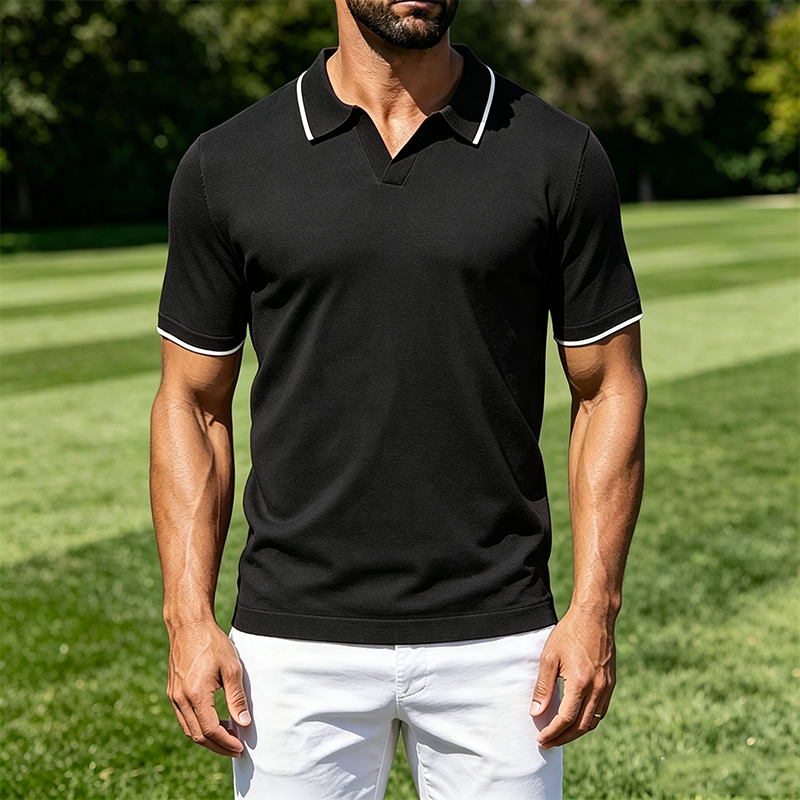 Mivanity Casual Old Money Knit Polo Shirts