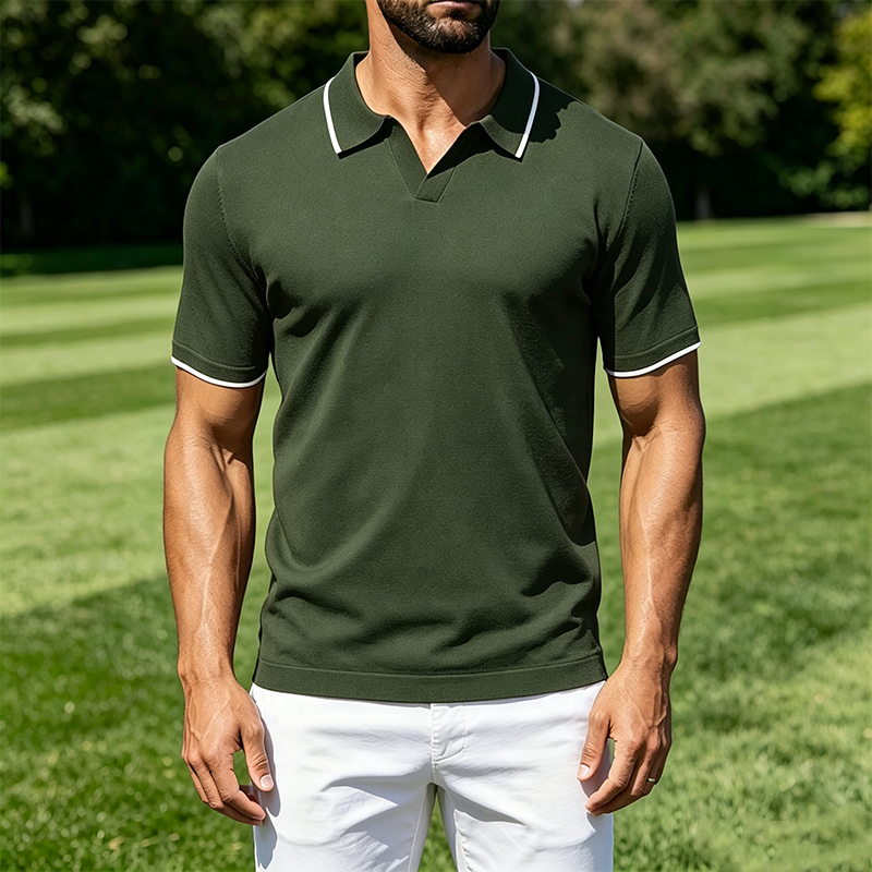 Mivanity Casual Old Money Knit Polo Shirts