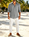 Mivanity Casual Simple with Pocket Shirts