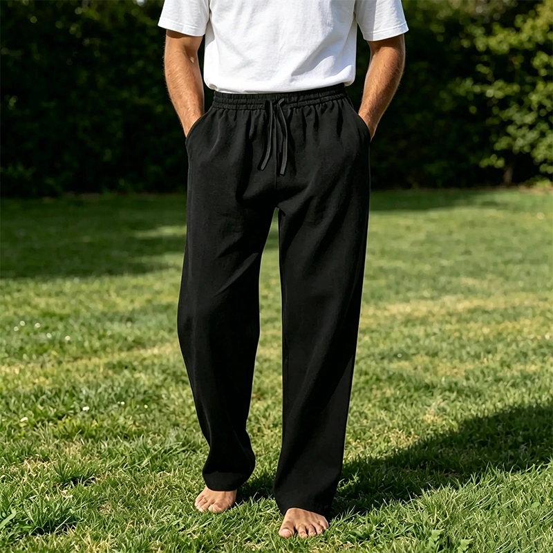 Mivanity Casual Straight-Leg Cotton Linen Pants