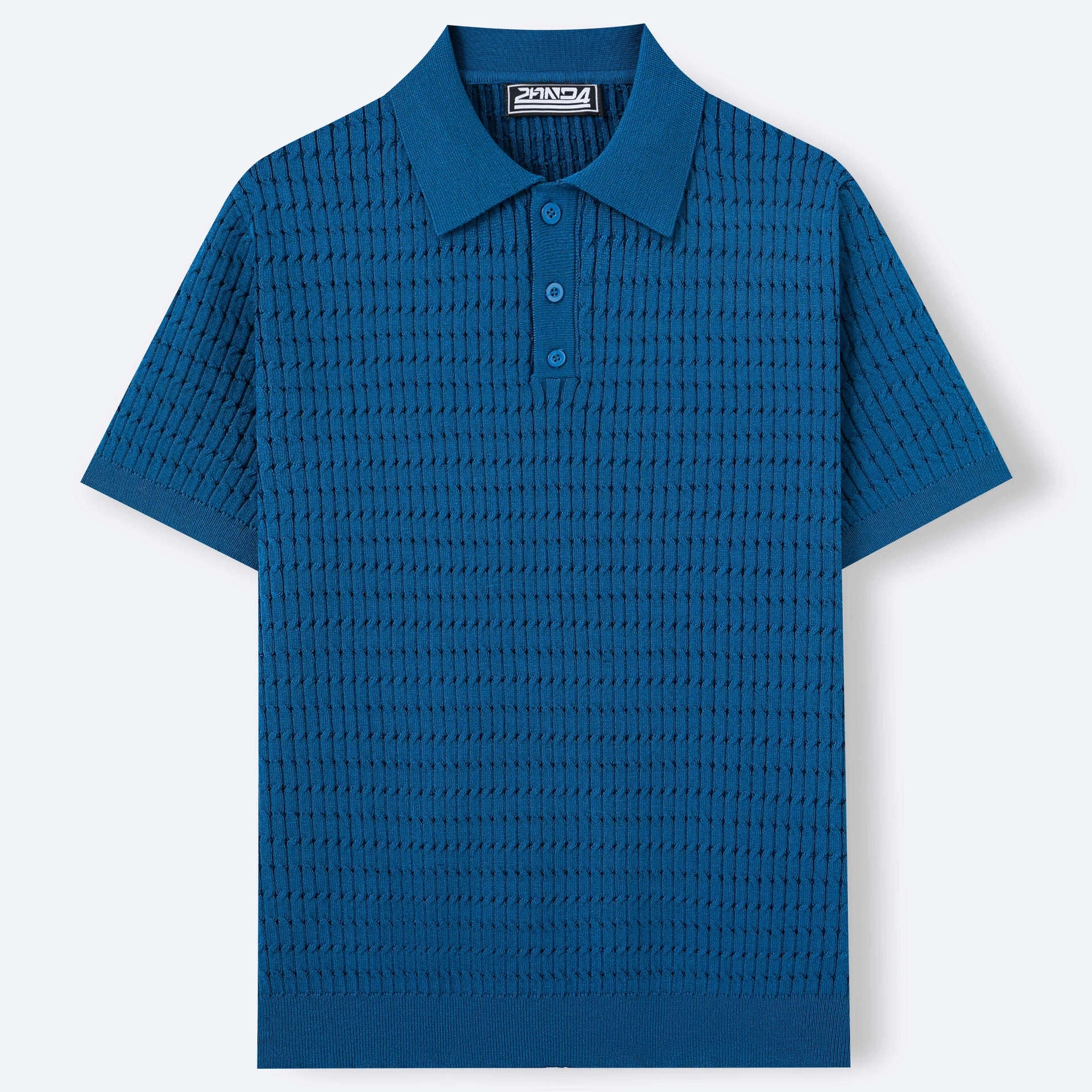 Mivanity Casual Textured Knit Polo Shirts