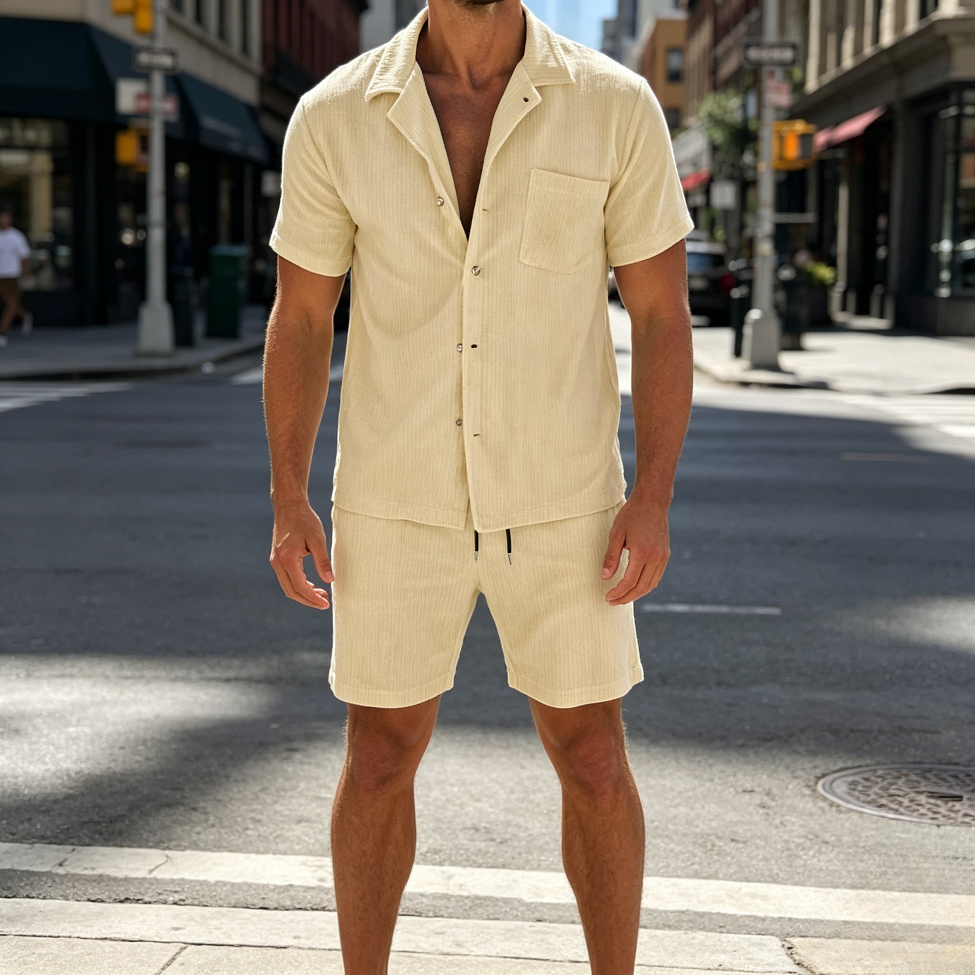 Mivanity Casual Versatile Vacation Shirt Sets