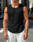 Mivanity Casual Waffle Knit Muscle Tank Top