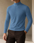 Mivanity Classic Slim Fit Turtleneck Basic T-Shirts