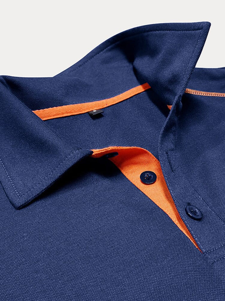 Mivanity Classic Soft Color Block Polo Shirts