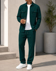 Mivanity Classic Suede Jacket and Pants Sets