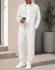 Mivanity Classic Suede Jacket and Pants Sets