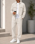Mivanity Classic Suede Jacket and Pants Sets