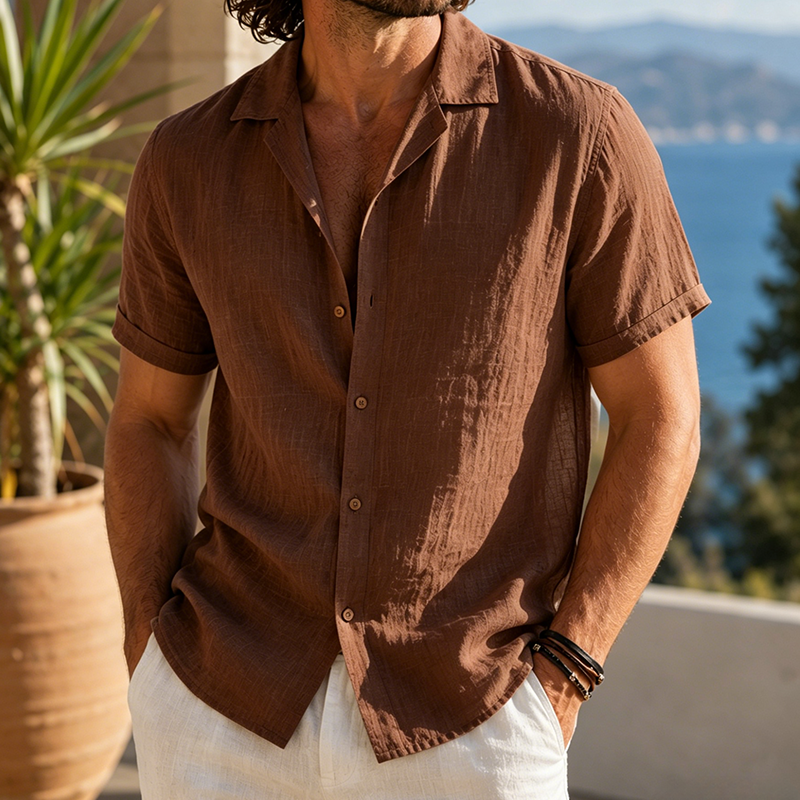 Mivanity Coastal Breeze Linen Camp Shirts