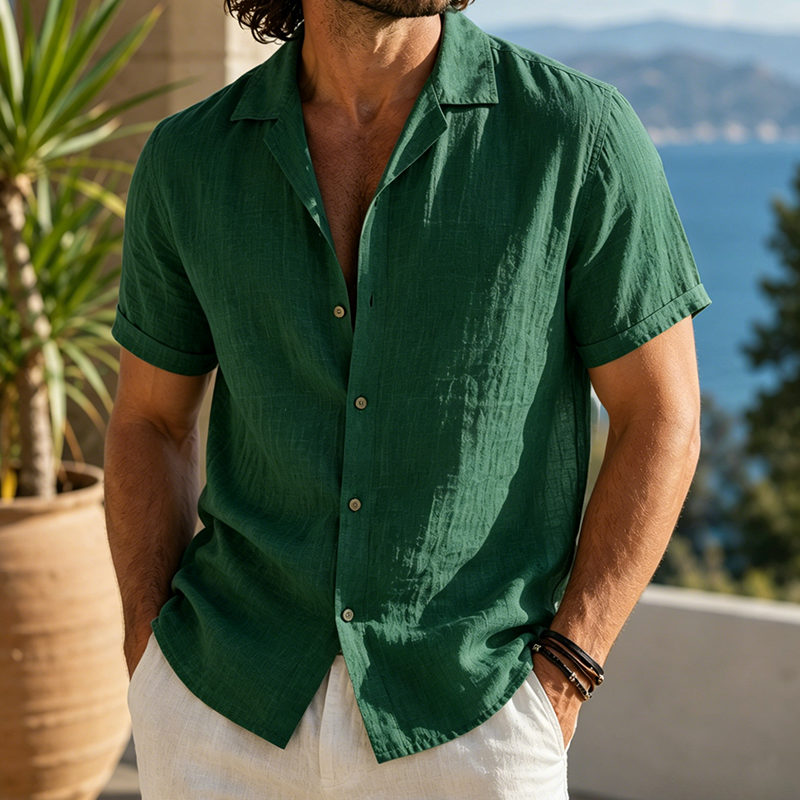 Mivanity Coastal Breeze Linen Camp Shirts