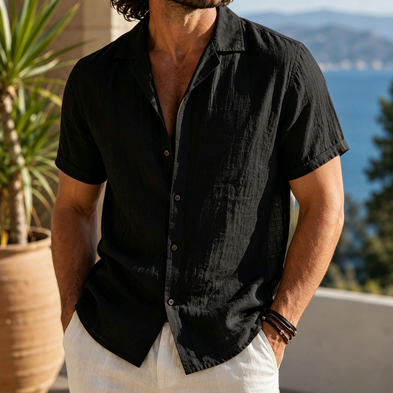 Mivanity Coastal Breeze Linen Camp Shirts