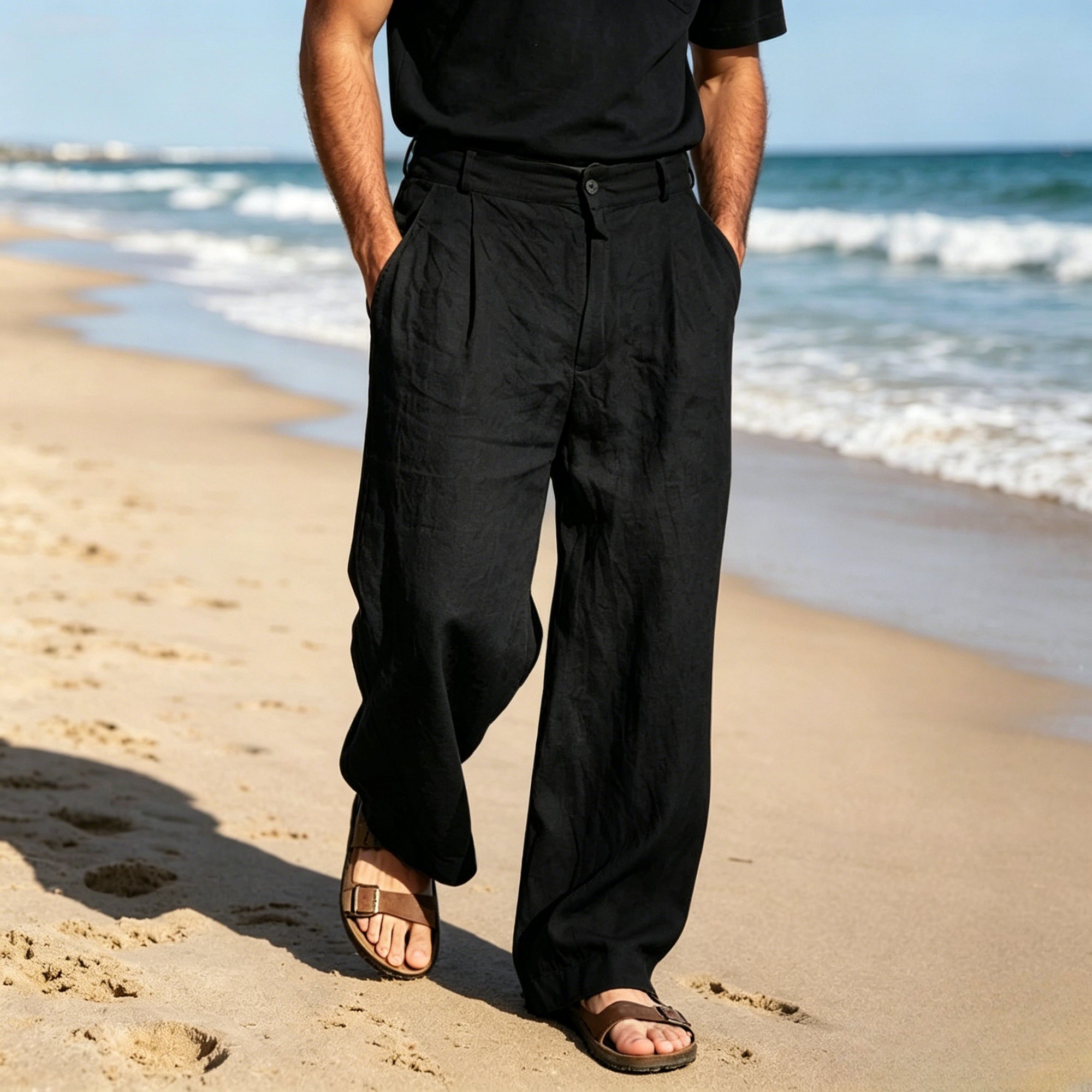 Mivanity Comfort Fit Cotton Straight Pants