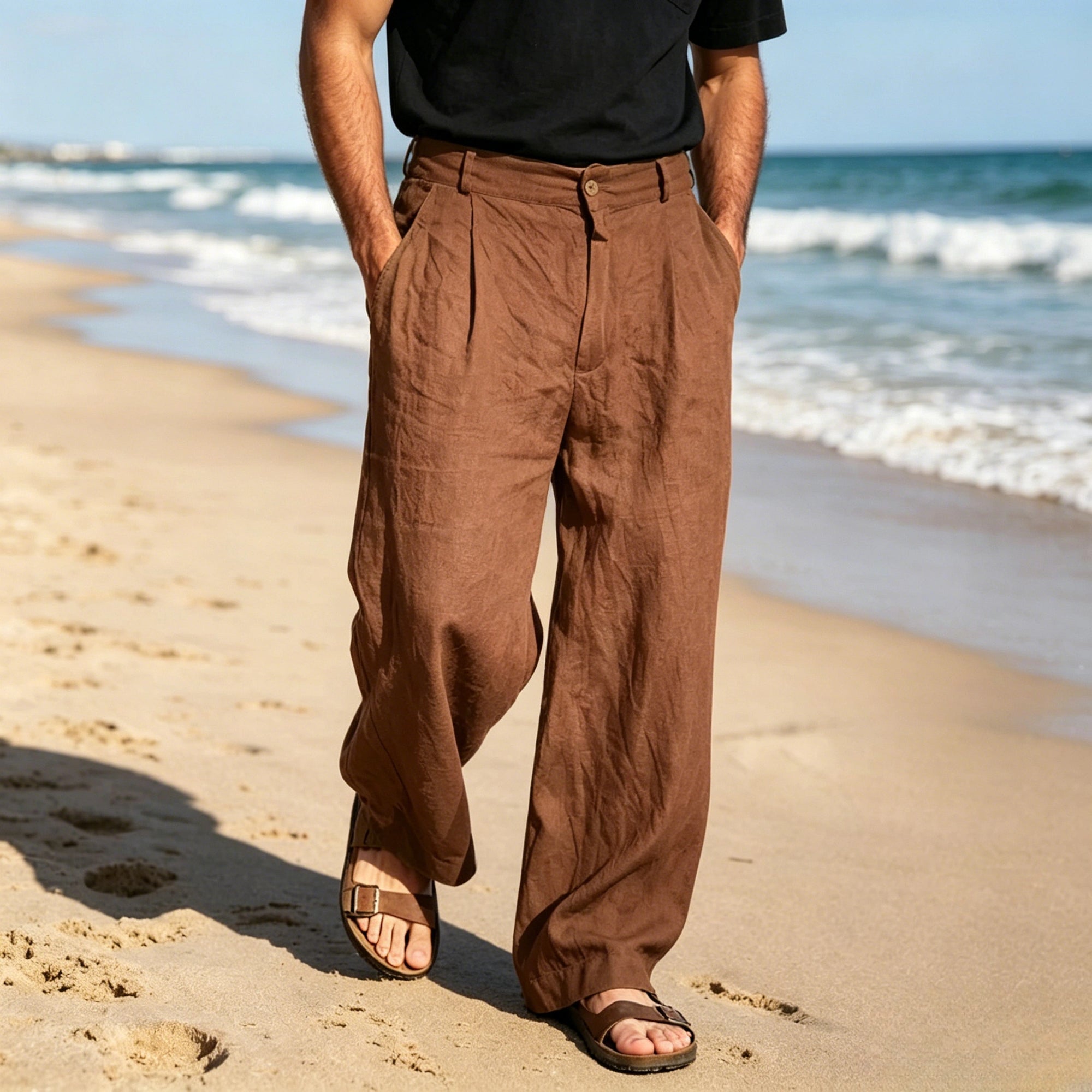 Mivanity Comfort Fit Cotton Straight Pants