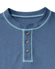 Mivanity Comfy Versatile Waffle Henley Shirt