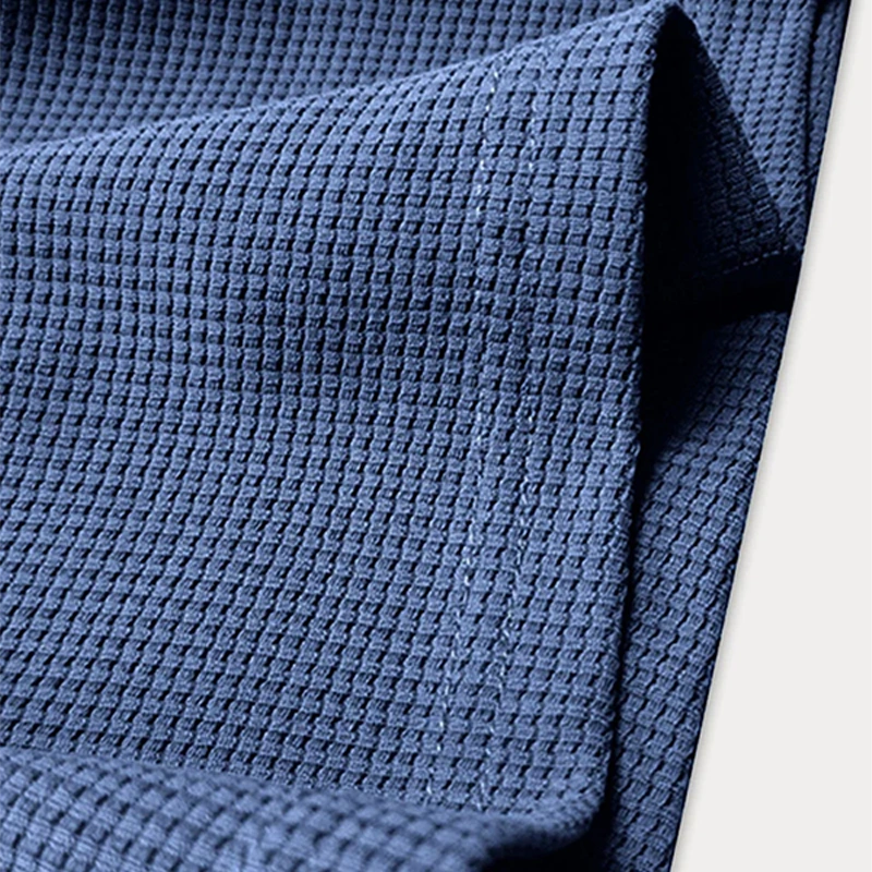 Mivanity Comfy Versatile Waffle Henley Shirt