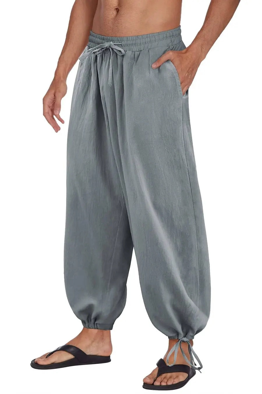 Mivanity Cotton Linen Style Loose Yoga Pants