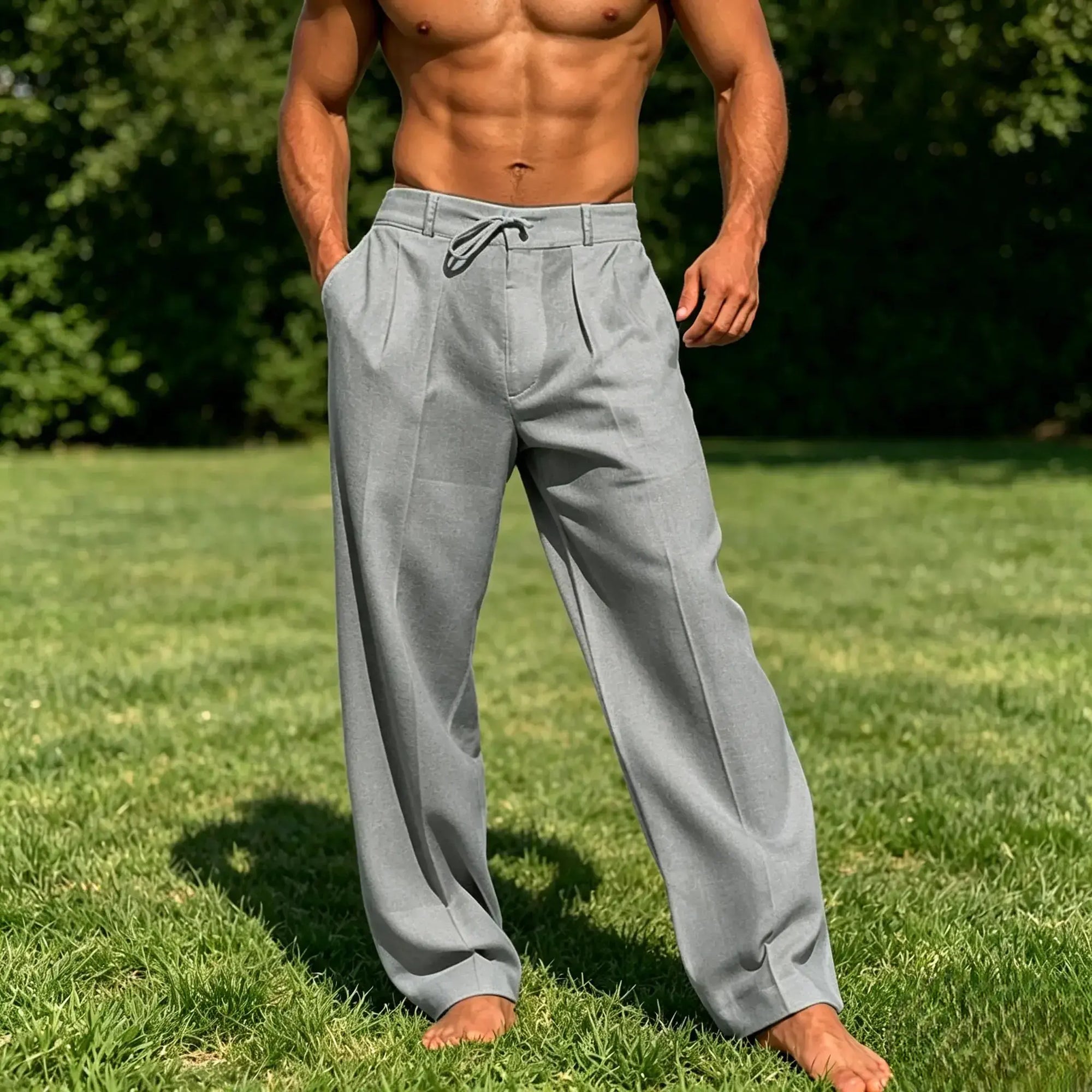 Mivanity Cozy Straight Leg Cotton Linen Pants