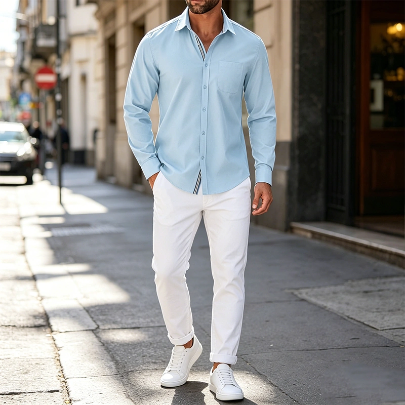Mivanity Elegant Untucked Dress Shirts