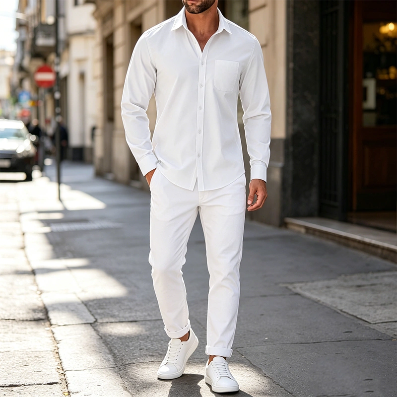 Mivanity Elegant Untucked Dress Shirts
