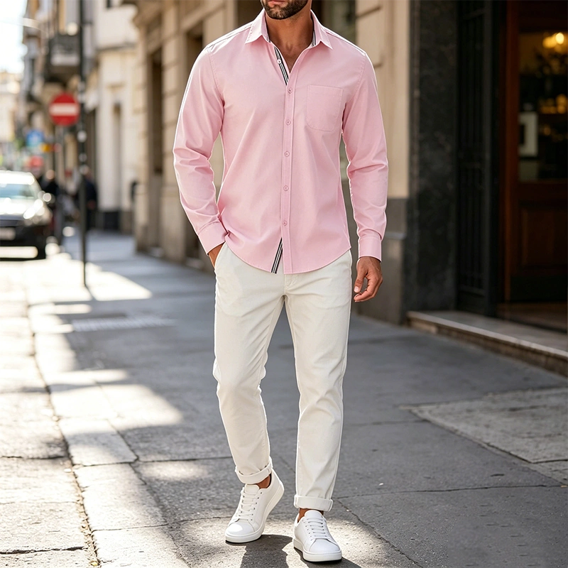 Mivanity Elegant Untucked Dress Shirts