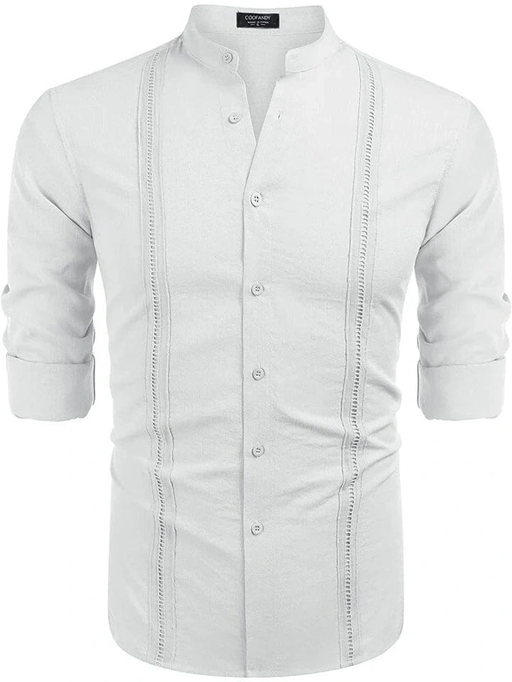 Mivanity Embroidered Guayabera Linen Shirts
