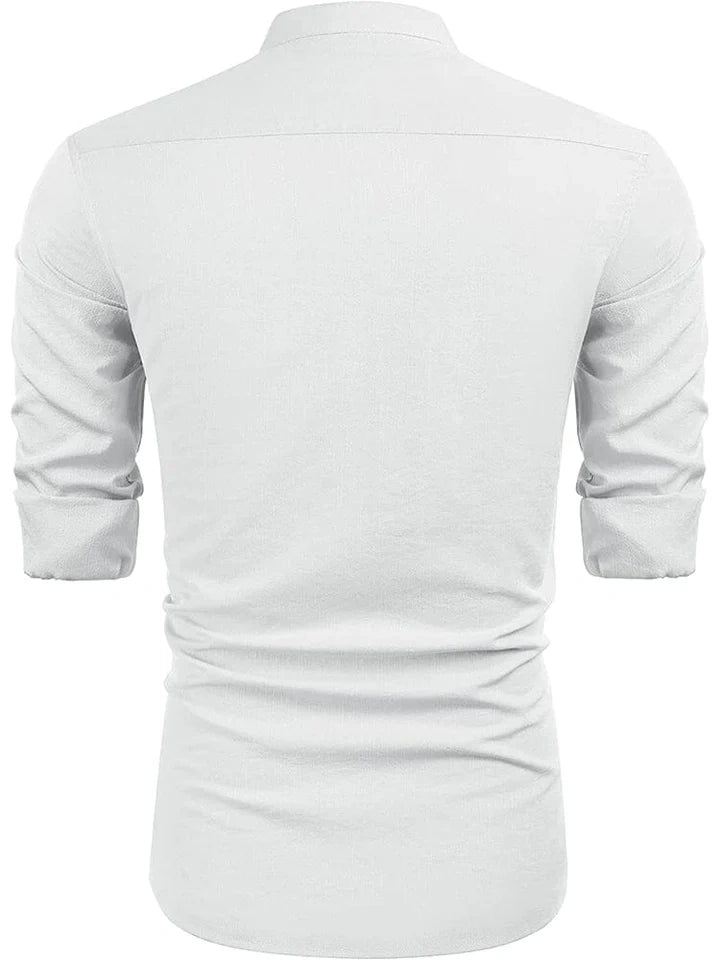 Mivanity Embroidered Guayabera Linen Shirts