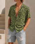 Mivanity Leopard Print Short-Sleeve Casual Shirts