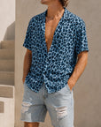Mivanity Leopard Print Short-Sleeve Casual Shirts
