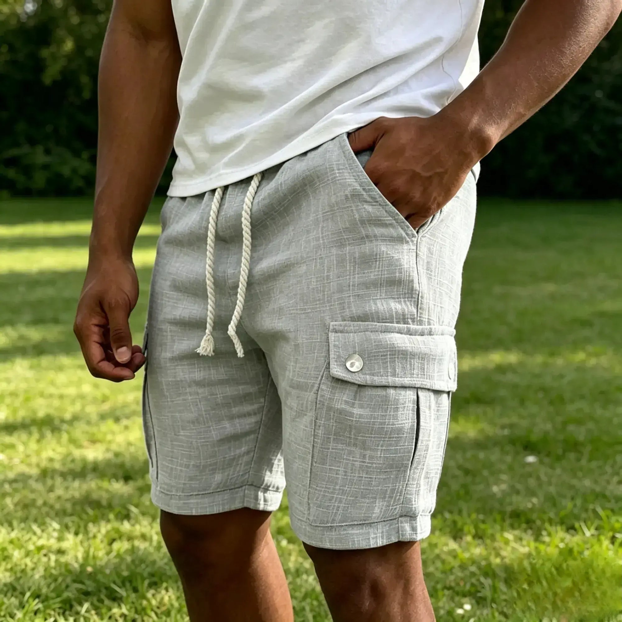 Mivanity Lightweight Cotton Cargo Shorts