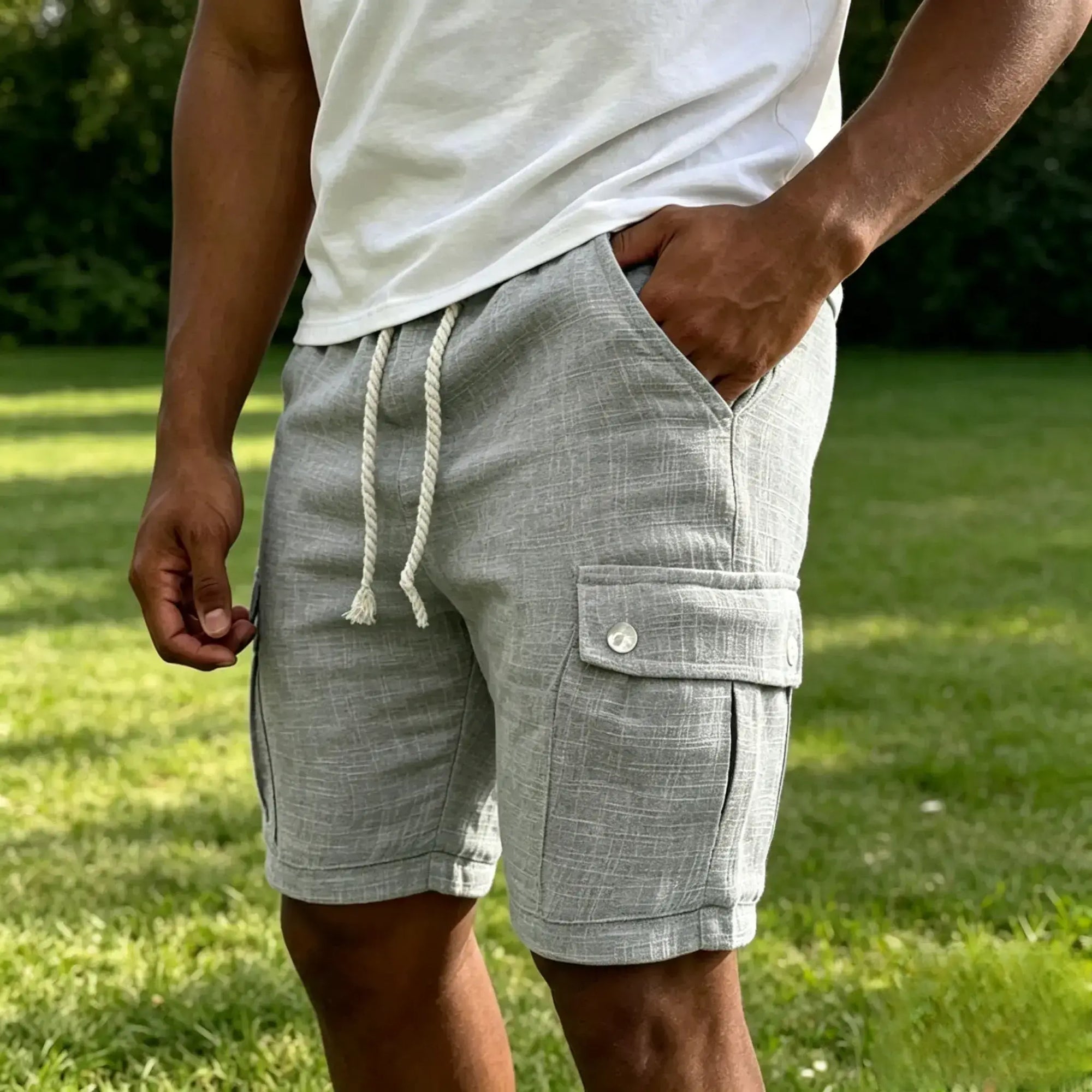 Mivanity Lightweight Cotton Cargo Shorts