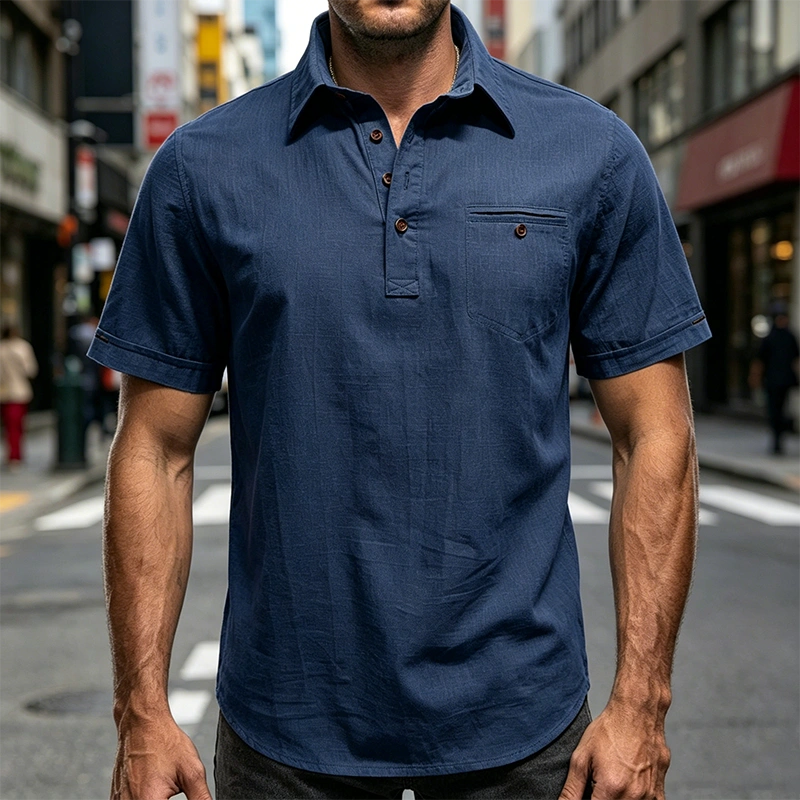 Mivanity Lightweight linen polo shirts