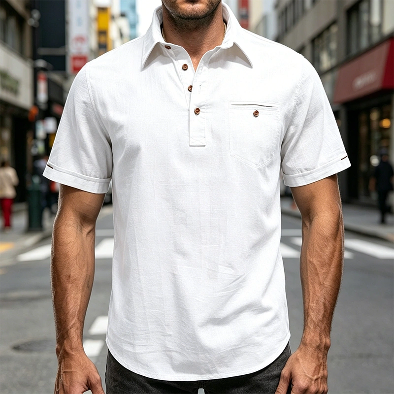 Mivanity Lightweight linen polo shirts
