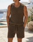 Mivanity Men's 2-Piece Knit Tank Pants Sets