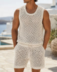 Mivanity Men's 2-Piece Knit Tank Pants Sets