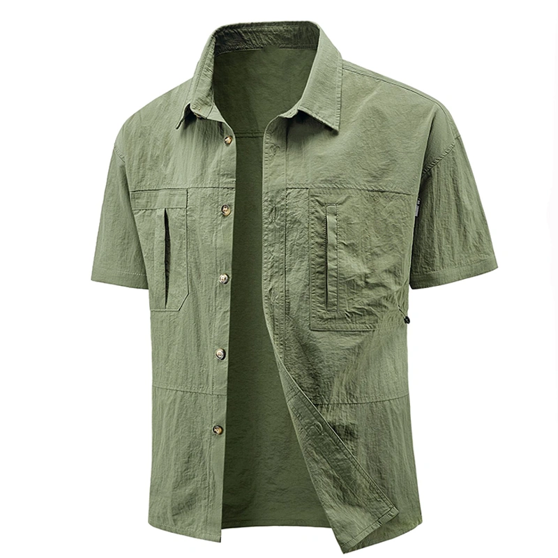 Mivanity Men's 2-Piece Short-Sleeve Shirt Cargo Pants Sets