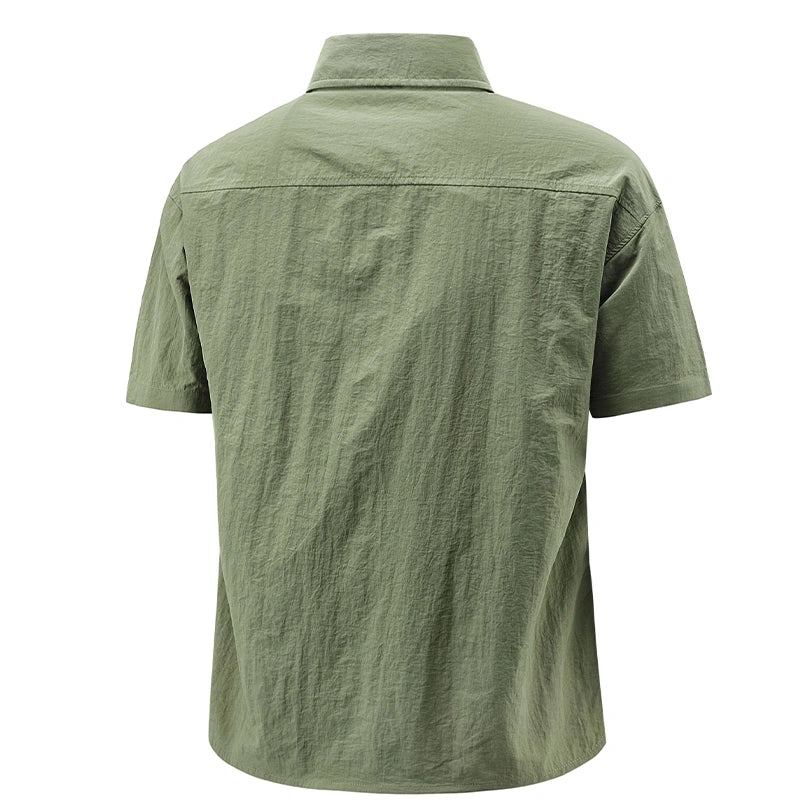 Mivanity Men's 2-Piece Short-Sleeve Shirt Cargo Pants Sets