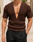 Mivanity Men's Athletic ACross-Border V-Neck T-Shirts