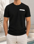Mivanity Men's Basic T-Shirt with Front Pocket T-Shirts
