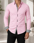 Mivanity Men's Business Breathable Casual Long-Sleeve Shirts