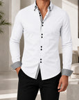 Mivanity Men's Business Breathable Casual Long-Sleeve Shirts